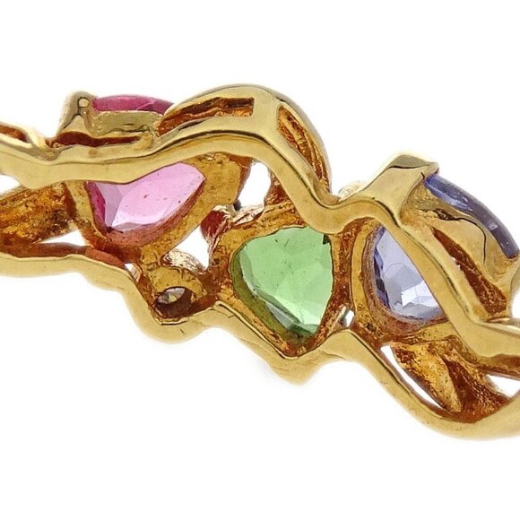 Ring 18K Tanzanite Garnet Gold #51 186821 - Picture 4 of 4